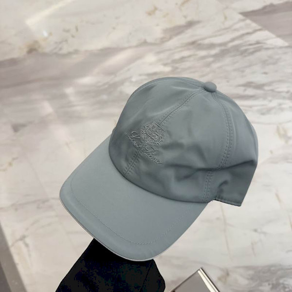 Loro Piana Baseball Cap with Elasticated back Microfibre Storm System in lake blue