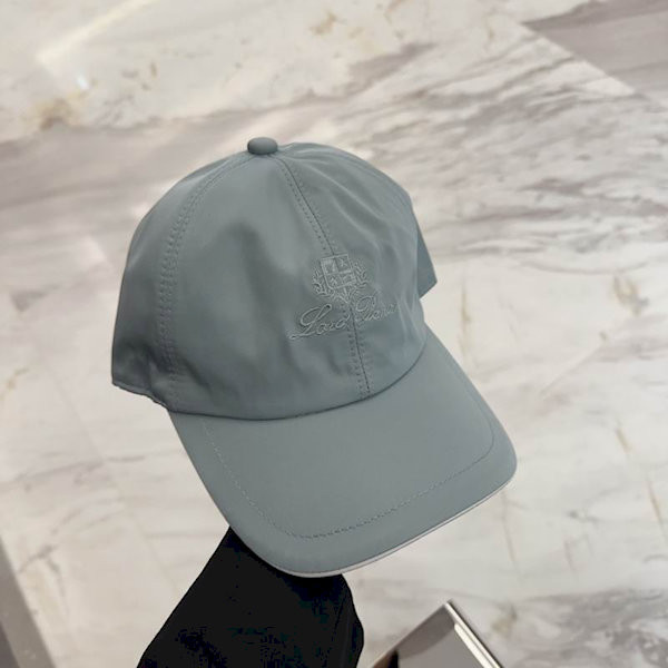Loro Piana Baseball Cap with Elasticated back Microfibre Storm System in lake blue