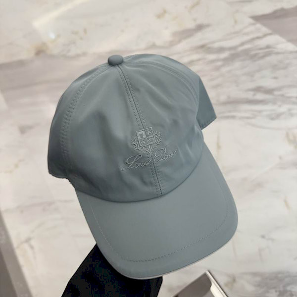 Loro Piana Baseball Cap with Elasticated back Microfibre Storm System in lake blue