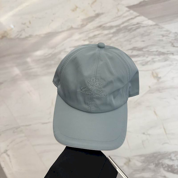 Loro Piana Baseball Cap with Elasticated back Microfibre Storm System in lake blue