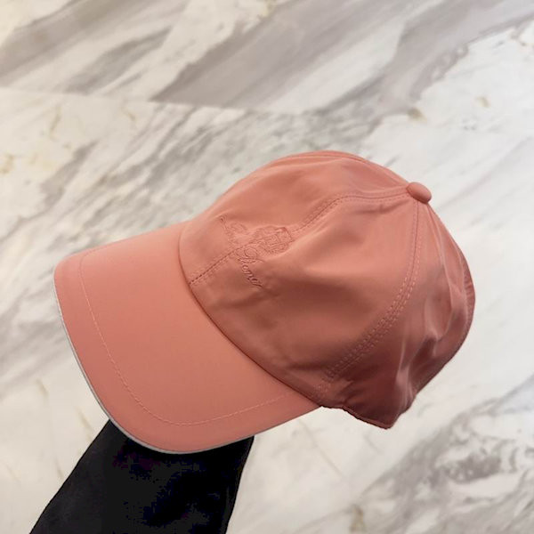 Loro Piana Baseball Cap with Elasticated back Microfibre Storm System in pink