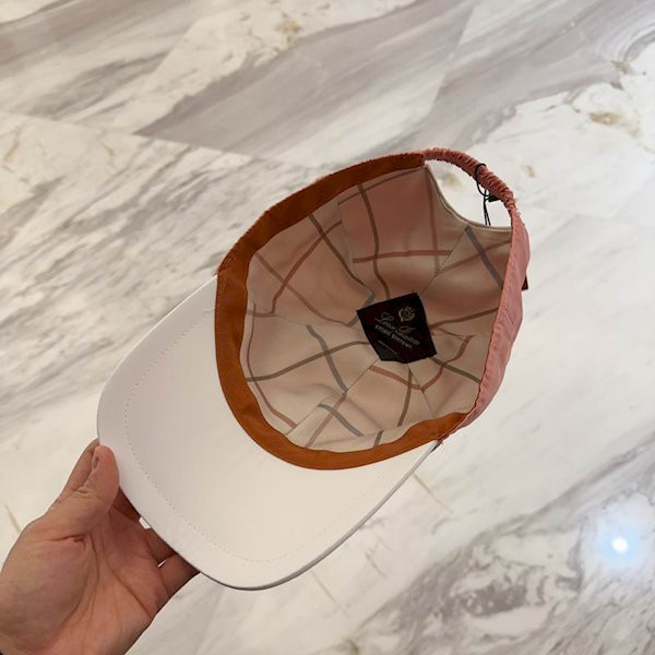 Loro Piana Baseball Cap with Elasticated back Microfibre Storm System in pink