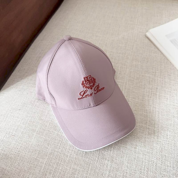 Loro Piana Baseball Cap with Elasticated back Microfibre Storm System in purple and red brown