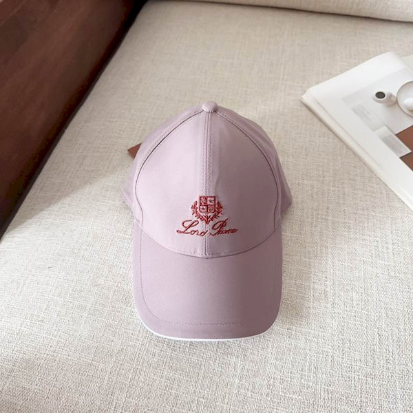 Loro Piana Baseball Cap with Elasticated back Microfibre Storm System in purple and red brown