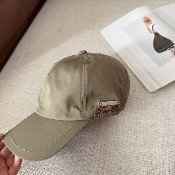 Loro Piana Baseball Cap with Elasticated back Storm System in army green