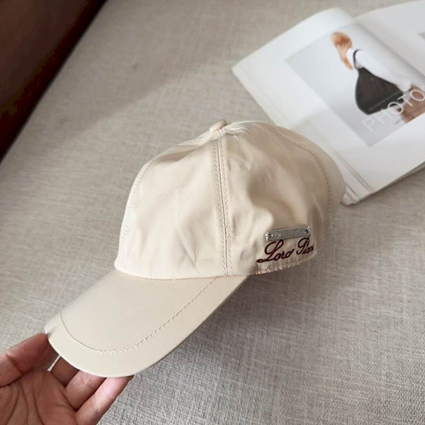Loro Piana Baseball Cap with Elasticated back Storm System in beige