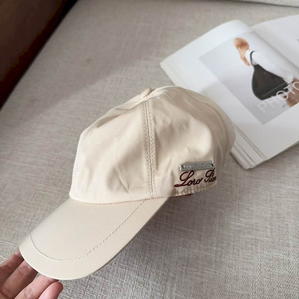 Loro Piana Baseball Cap with Elasticated back Storm System in beige