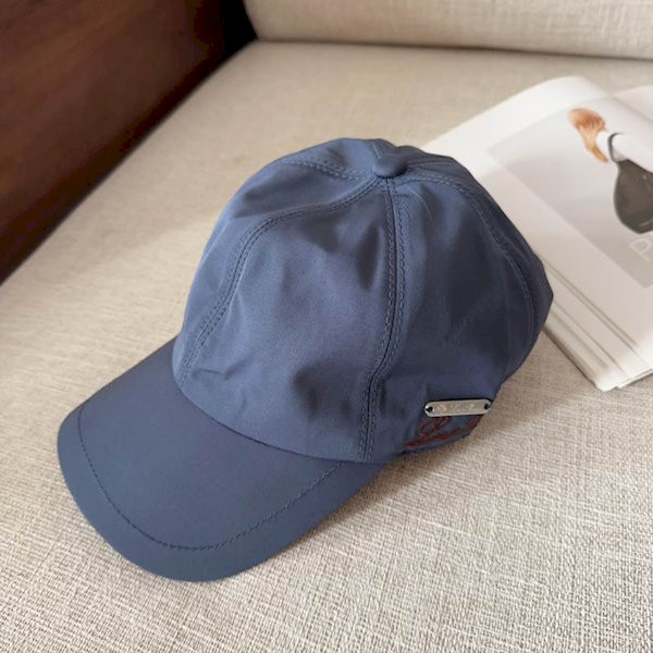 Loro Piana Baseball Cap with Elasticated back Storm System in dusty blue