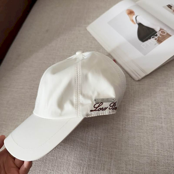 Loro Piana Baseball Cap with Elasticated back Storm System in white