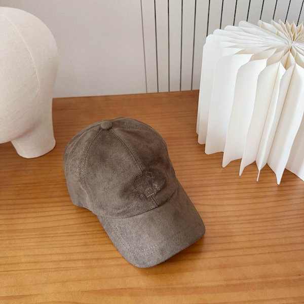 Loro Piana Baseball Cap with Adjustable strap in dark beige