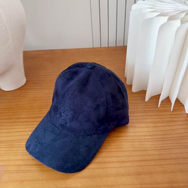 Loro Piana Baseball Cap with Adjustable strap in navy blue