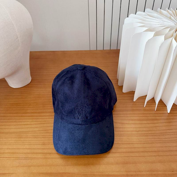 Loro Piana Baseball Cap with Adjustable strap in navy blue