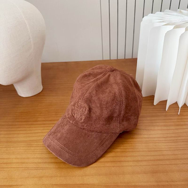 Loro Piana Baseball Cap with Adjustable strap in red-brown