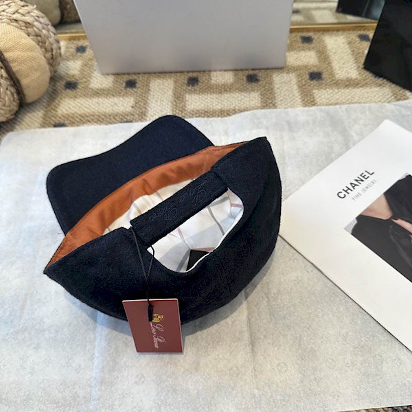 Loro Piana Baseball Cap with Cashmere Storm System in black