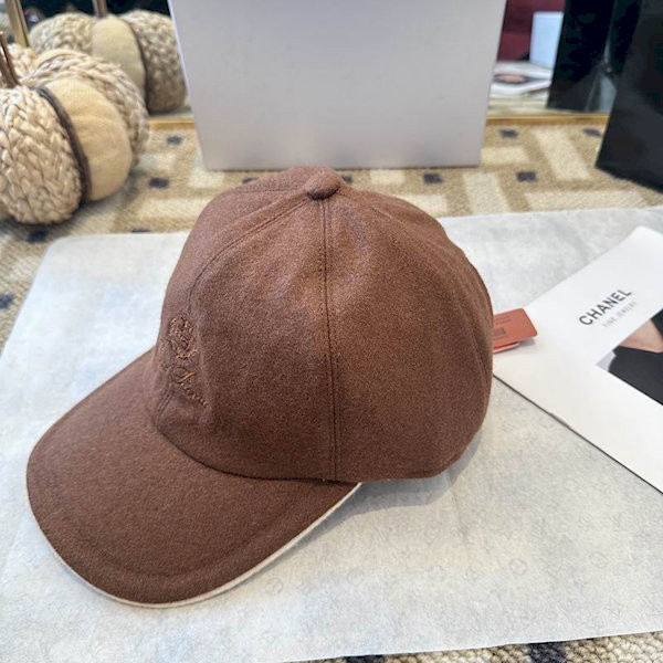 Loro Piana Baseball Cap with Cashmere Storm System in brown