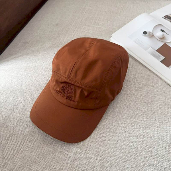 Loro Piana Baseball Cap with Elasticated back and Storm System in orange