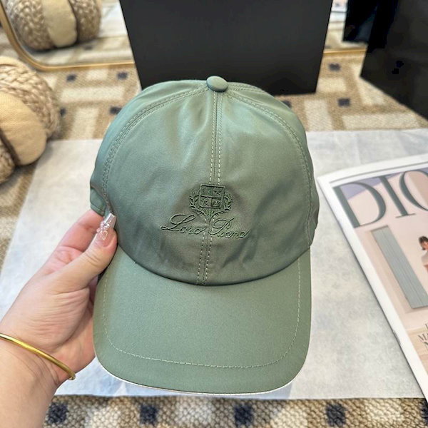 Loro Piana Baseball Cap with Microfiber Storm System in green