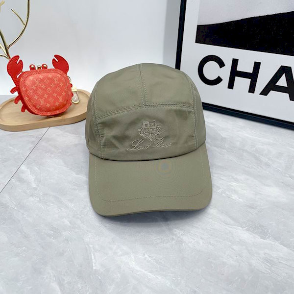 Loro Piana Baseball Cap with Elasticated back and Storm System in army green