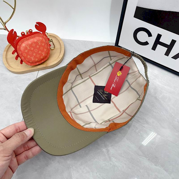 Loro Piana Baseball Cap with Elasticated back and Storm System in army green