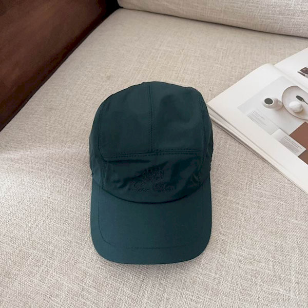 Loro Piana Baseball Cap with Elasticated back and Storm System in dark green