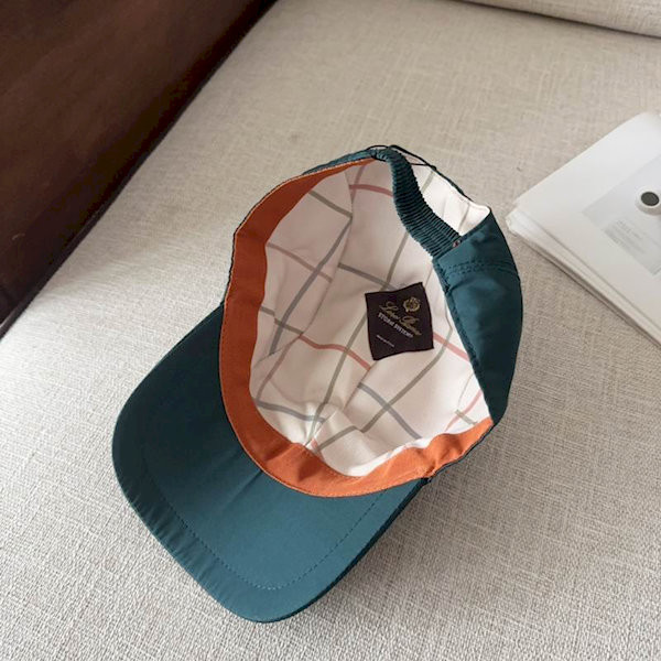 Loro Piana Baseball Cap with Elasticated back and Storm System in dark green