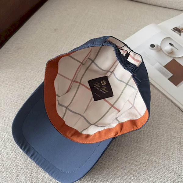Loro Piana Baseball Cap with Elasticated back and Storm System in navy blue