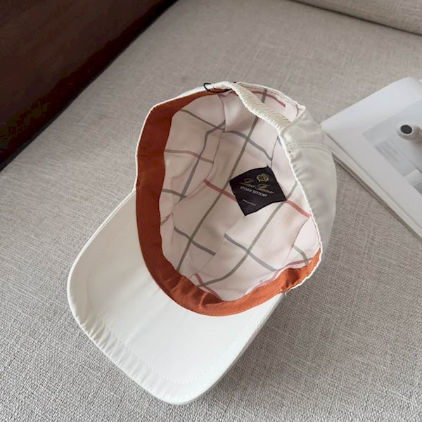 Loro Piana Baseball Cap with Elasticated back and Storm System in white