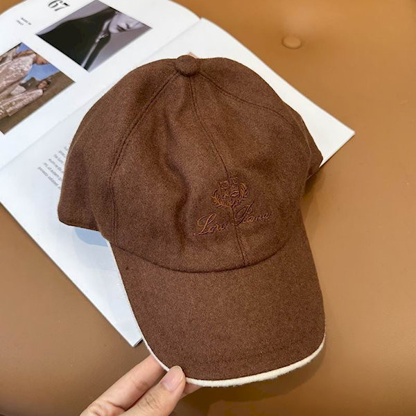Loro Piana Cashmere Baseball Cap in brown