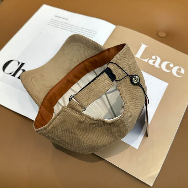 Loro Piana Corduroy Baseball Cap with Adjustable strap in beige