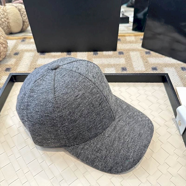 Loro Piana Fine Wale Corduroy Baseball Cap with Adjustable strap in dark gray