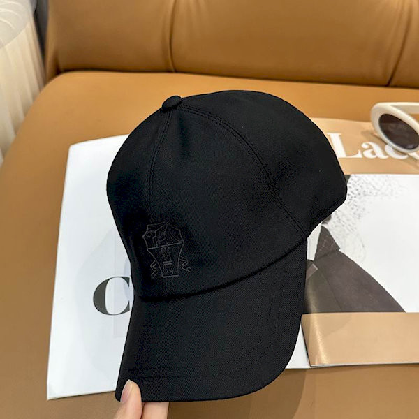 Loro Piana Linen Baseball Cap with Adjustable strap in black online