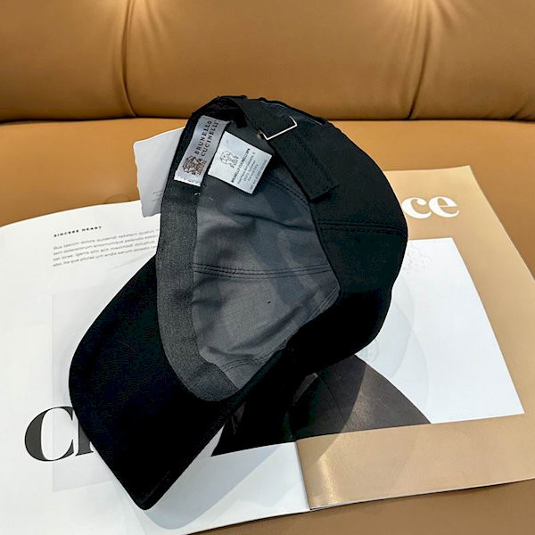 Loro Piana Linen Baseball Cap with Adjustable strap in black online