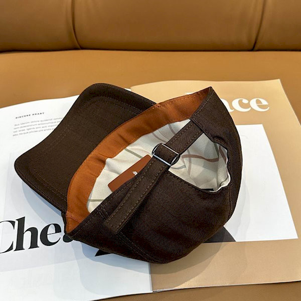 Loro Piana Linen Baseball Cap with Adjustable strap in caramel brown