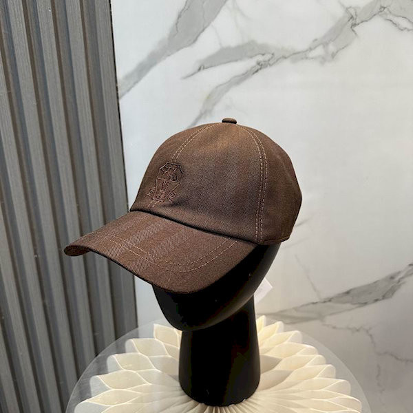 Loro Piana Linen Baseball Cap with Adjustable strap in caramel brown online