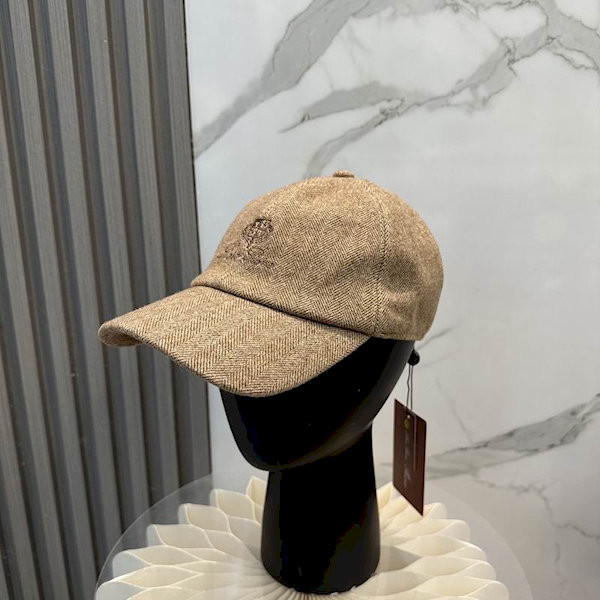 Loro Piana Linen Baseball Cap in dark beige