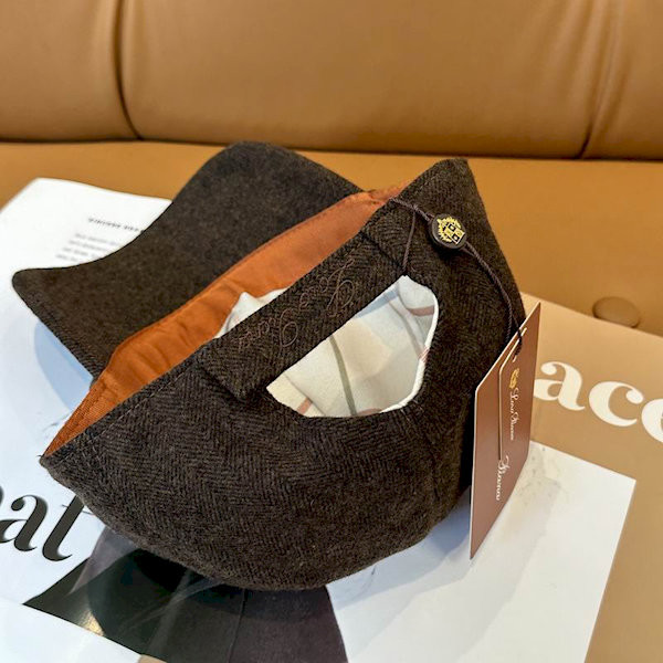 Loro Piana Linen Baseball Cap in dark brown