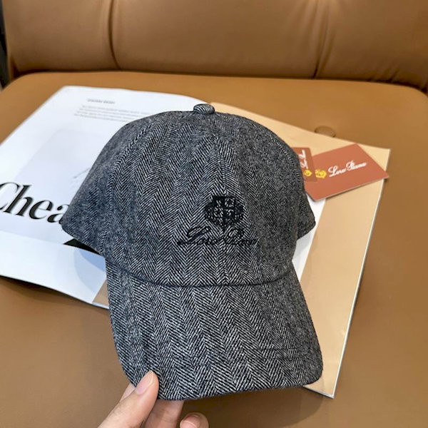 Loro Piana Linen Baseball Cap in dark grey