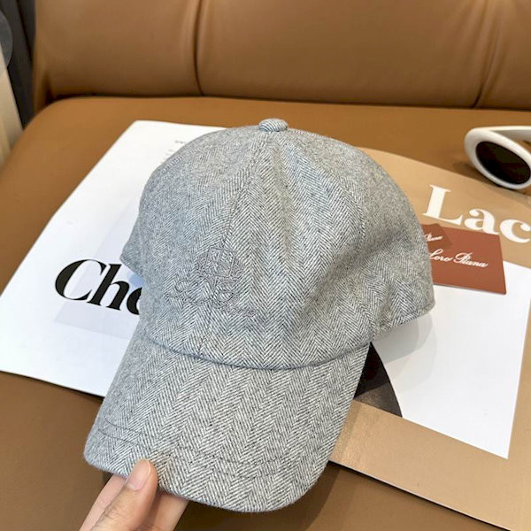 Loro Piana Linen Baseball Cap in grey