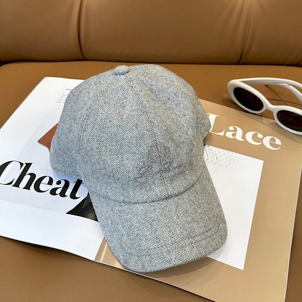 Loro Piana Linen Baseball Cap in grey