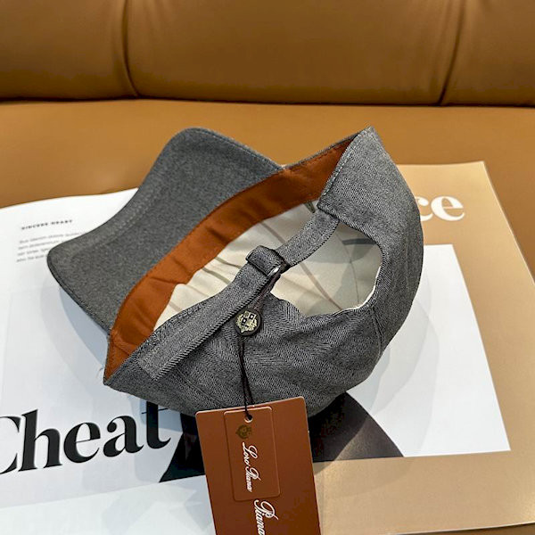 Loro Piana Linen Baseball Cap with Adjustable strap in grey sale