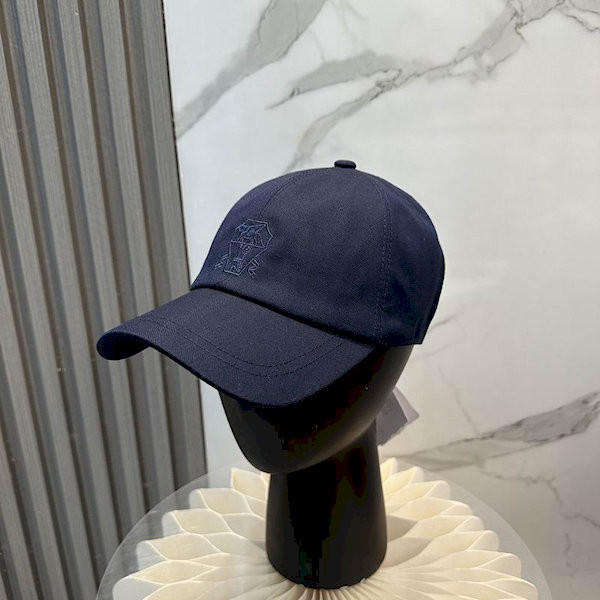 Loro Piana Linen Baseball Cap with Adjustable strap in navy blue online