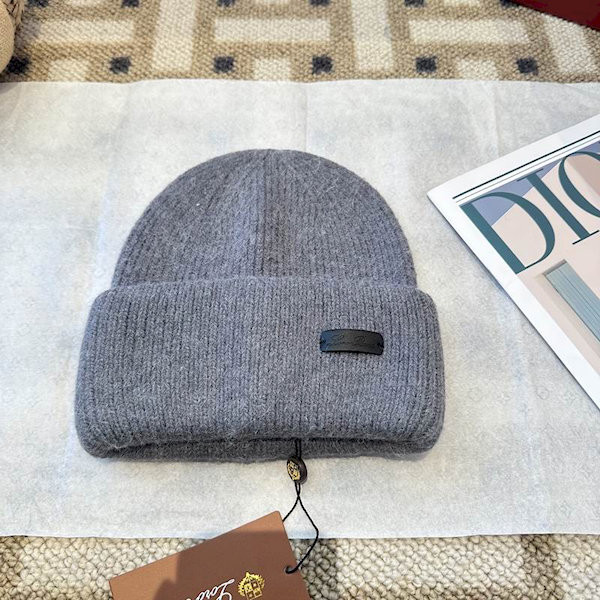 Loro Piana Men's / Women's Cashmere Beanie with Storm System in gray