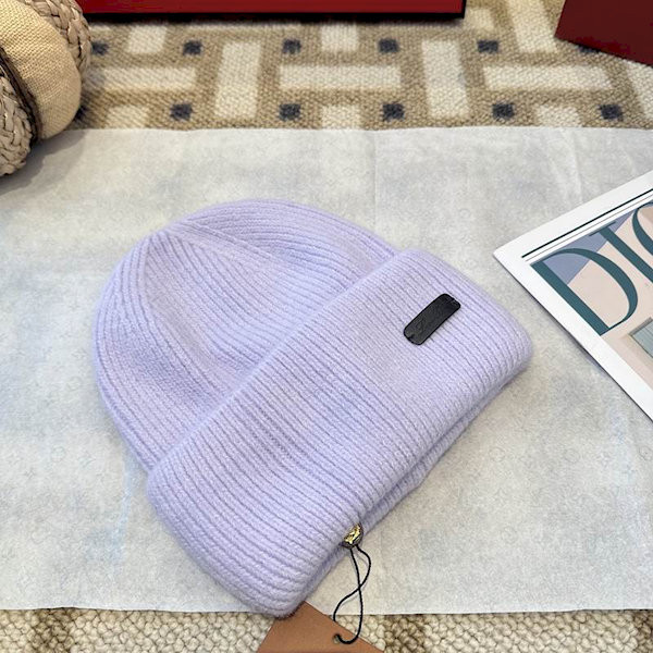 Loro Piana Men's / Women's Cashmere Beanie with Storm System in light purple