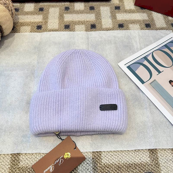 Loro Piana Men's / Women's Cashmere Beanie with Storm System in light purple