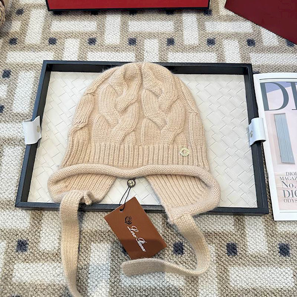Loro Piana Men's / Women's Cuffed Wool Beanie in dark beige