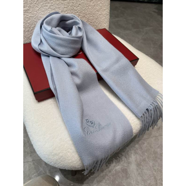 Loro Piana Men's / Women's Grande Unita Cashmere Scarf in blue