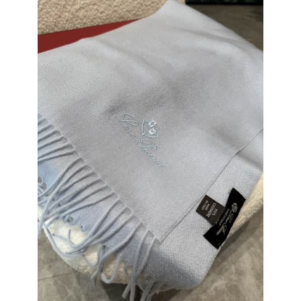Loro Piana Men's / Women's Grande Unita Cashmere Scarf in blue