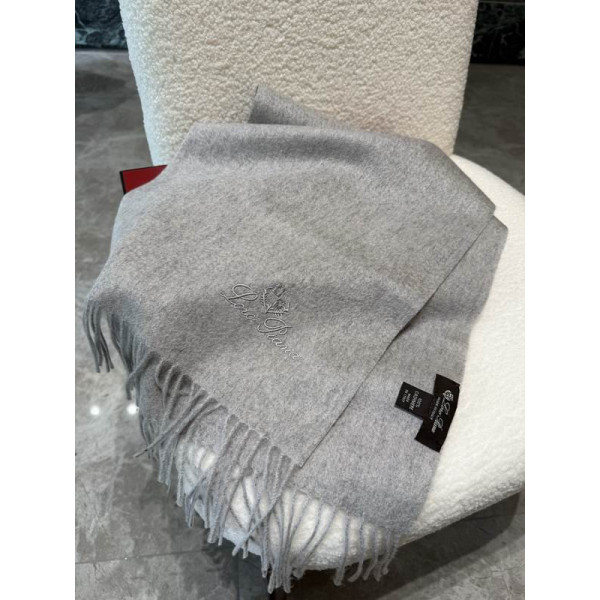 Loro Piana Men's / Women's Grande Unita Cashmere Scarf in grey