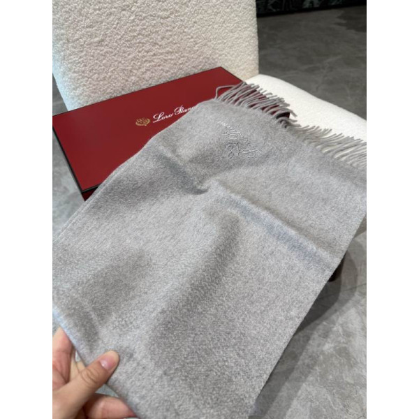 Loro Piana Men's / Women's Grande Unita Cashmere Scarf in grey