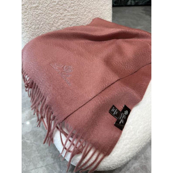 Loro Piana Men's / Women's Grande Unita Cashmere Scarf in red brown